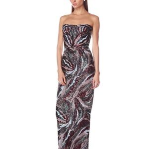 Bronx and Banco Strapless Sequin Evening Gown